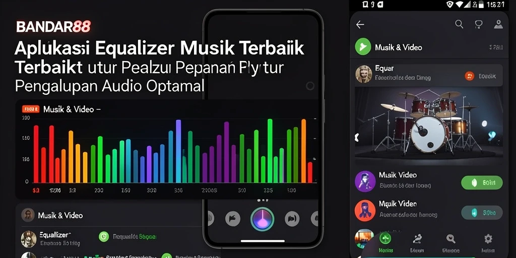 Tampilan antarmuka utama aplikasi <strong>BANDAR88</strong> dengan fitur Equalizer yang mudah diakses.
