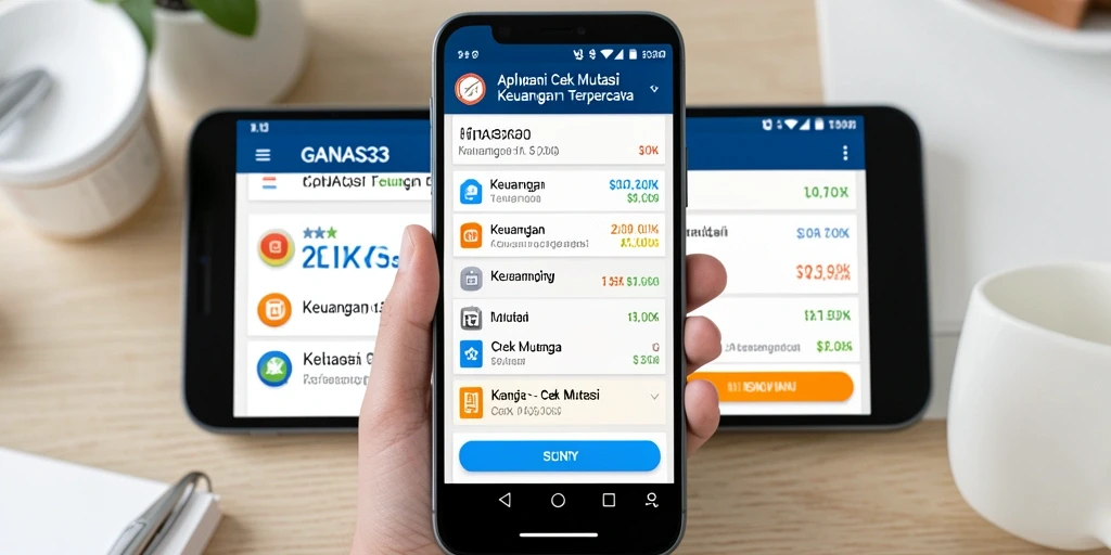 Tampilan antarmuka pengguna <strong>GANAS33</strong> untuk cek mutasi keuangan.