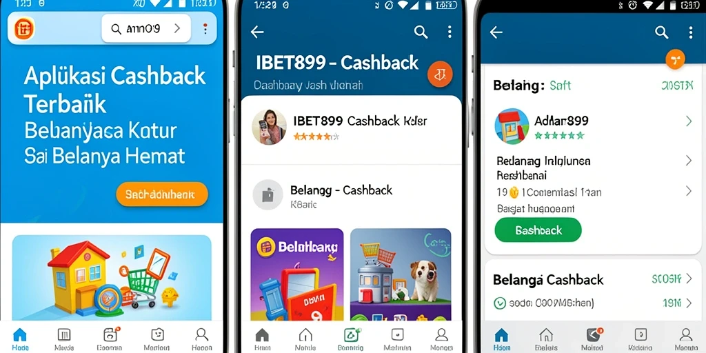 Antarmuka IBET899 menampilkan penawaran cashback menarik dengan desain yang sederhana.