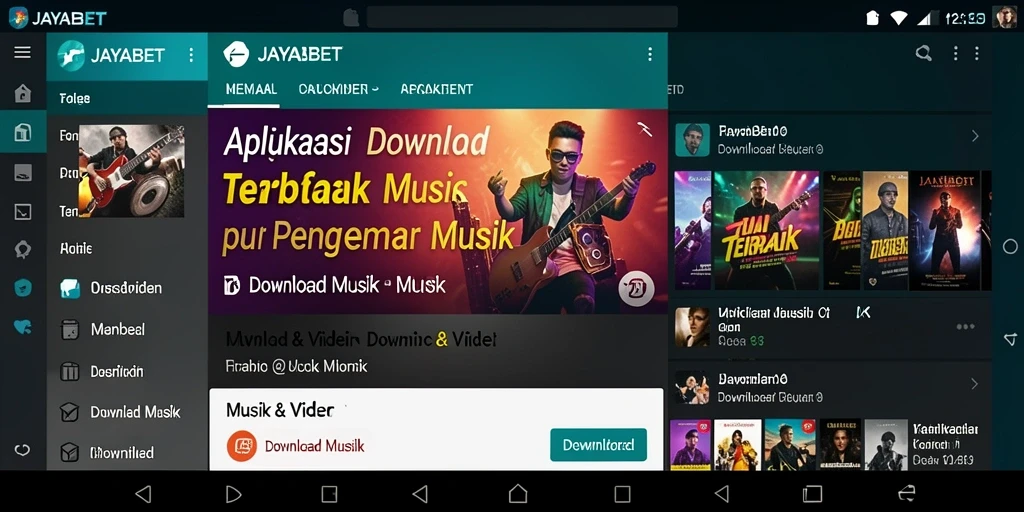 Antarmuka JAYABET yang sederhana untuk Download Musik.