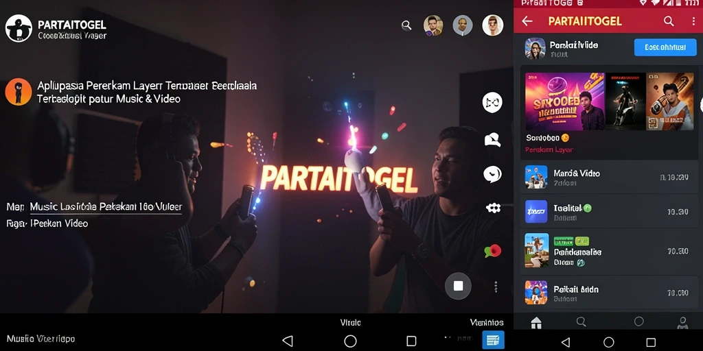 Tampilan antarmuka aplikasi PARTAITOGEL untuk Perekam Layar.